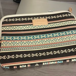 Kayond Aztec Brown Teal Canvas Laptop Sleeve for IPAD or  Laptop 14”